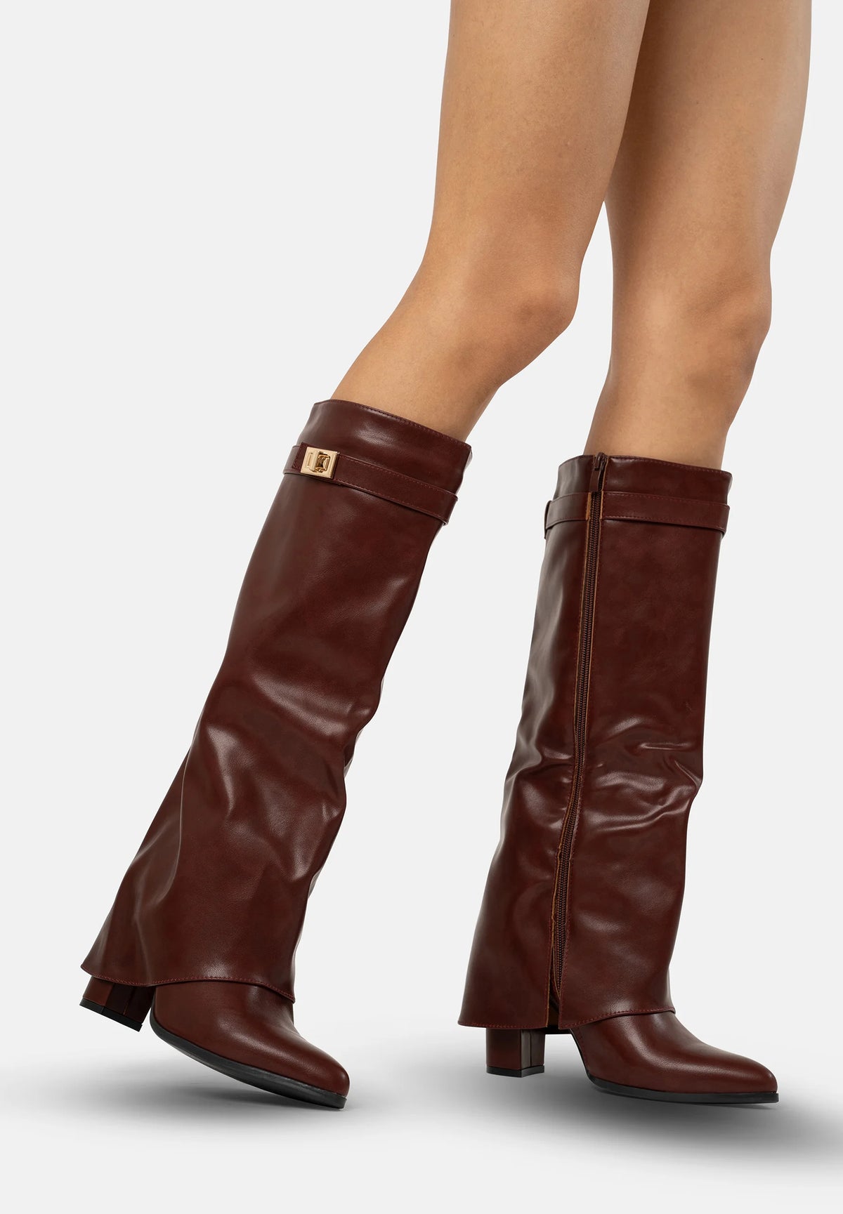 Wine red leather B