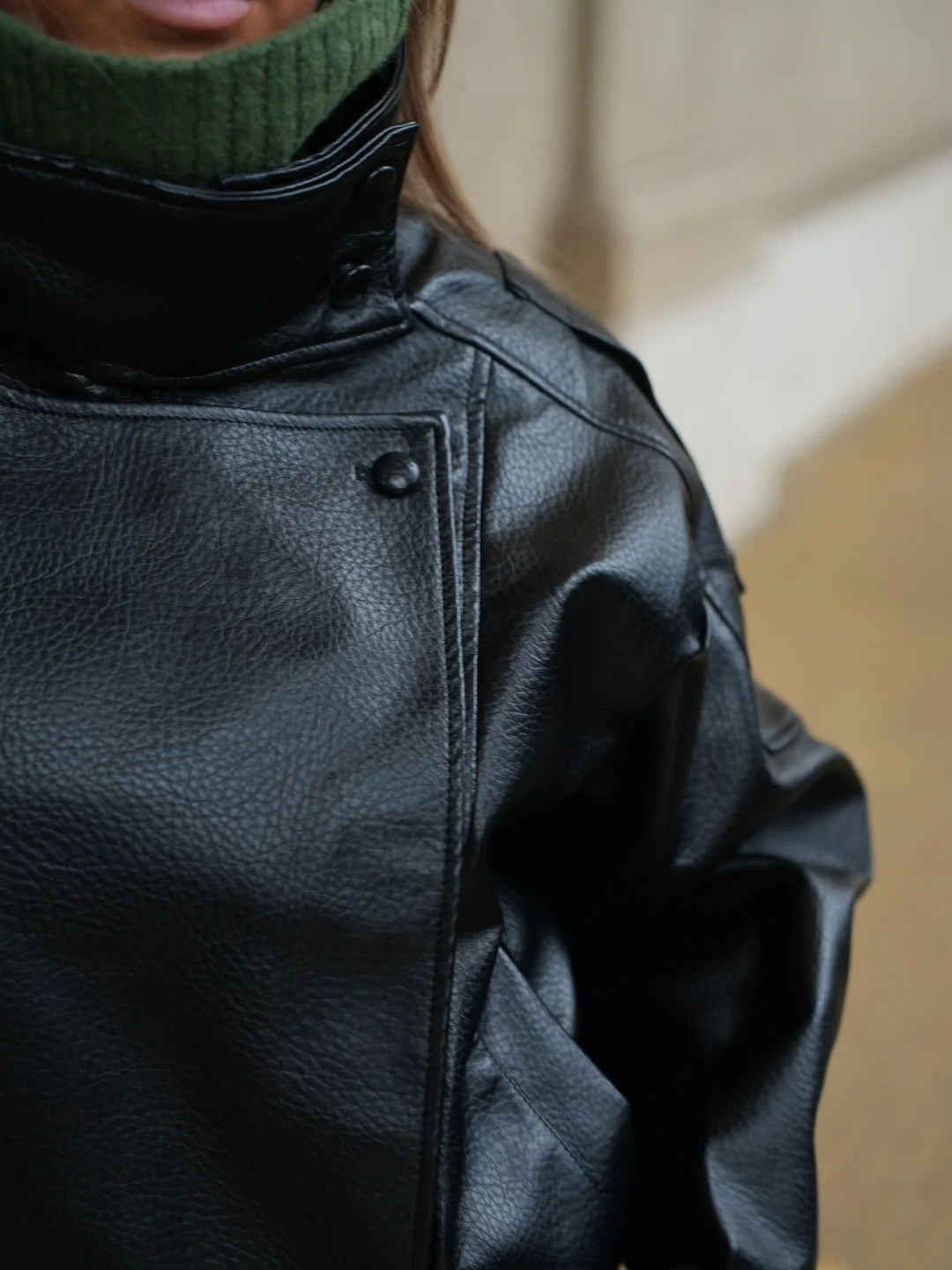 black leather C