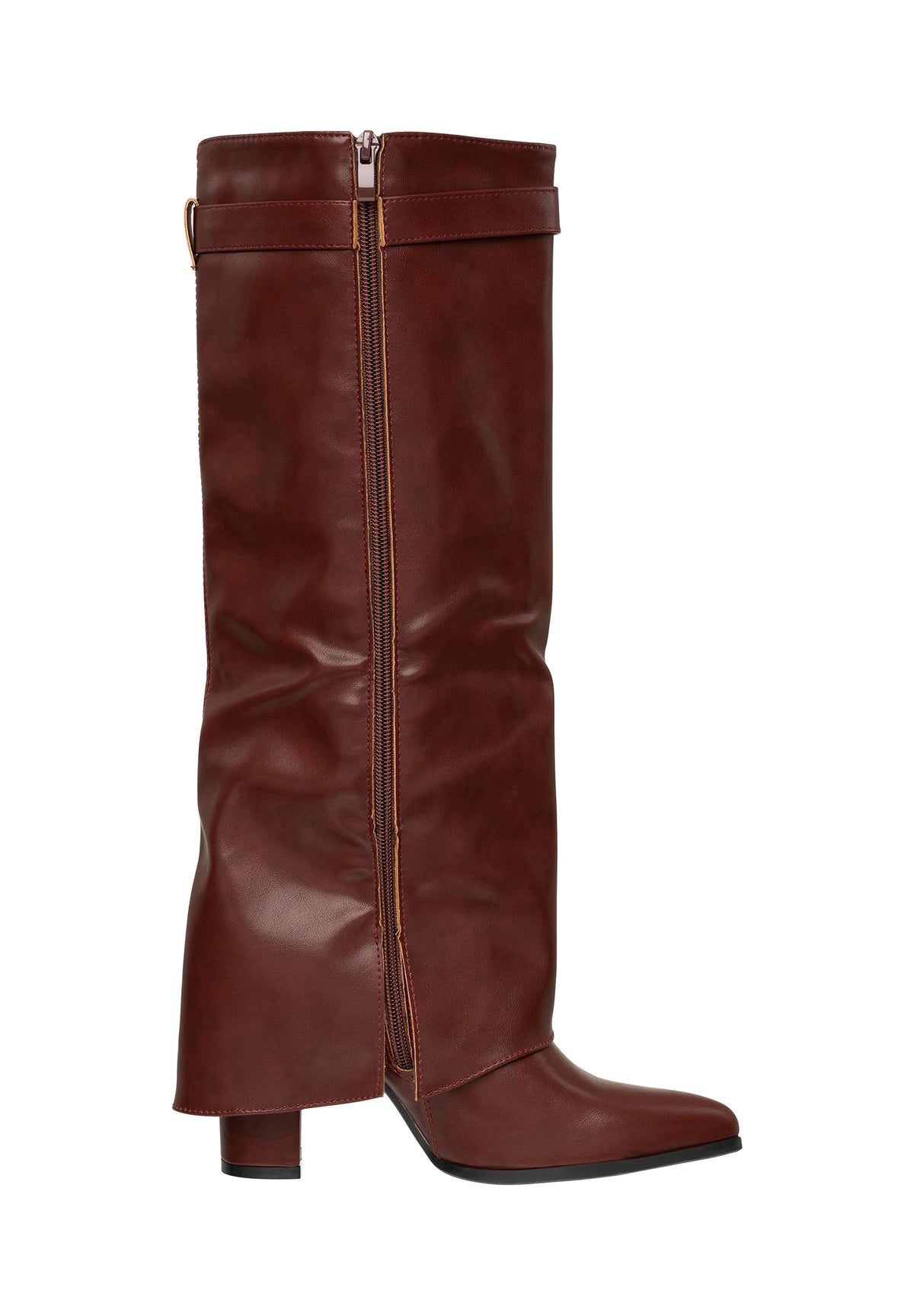 Wine red leather C