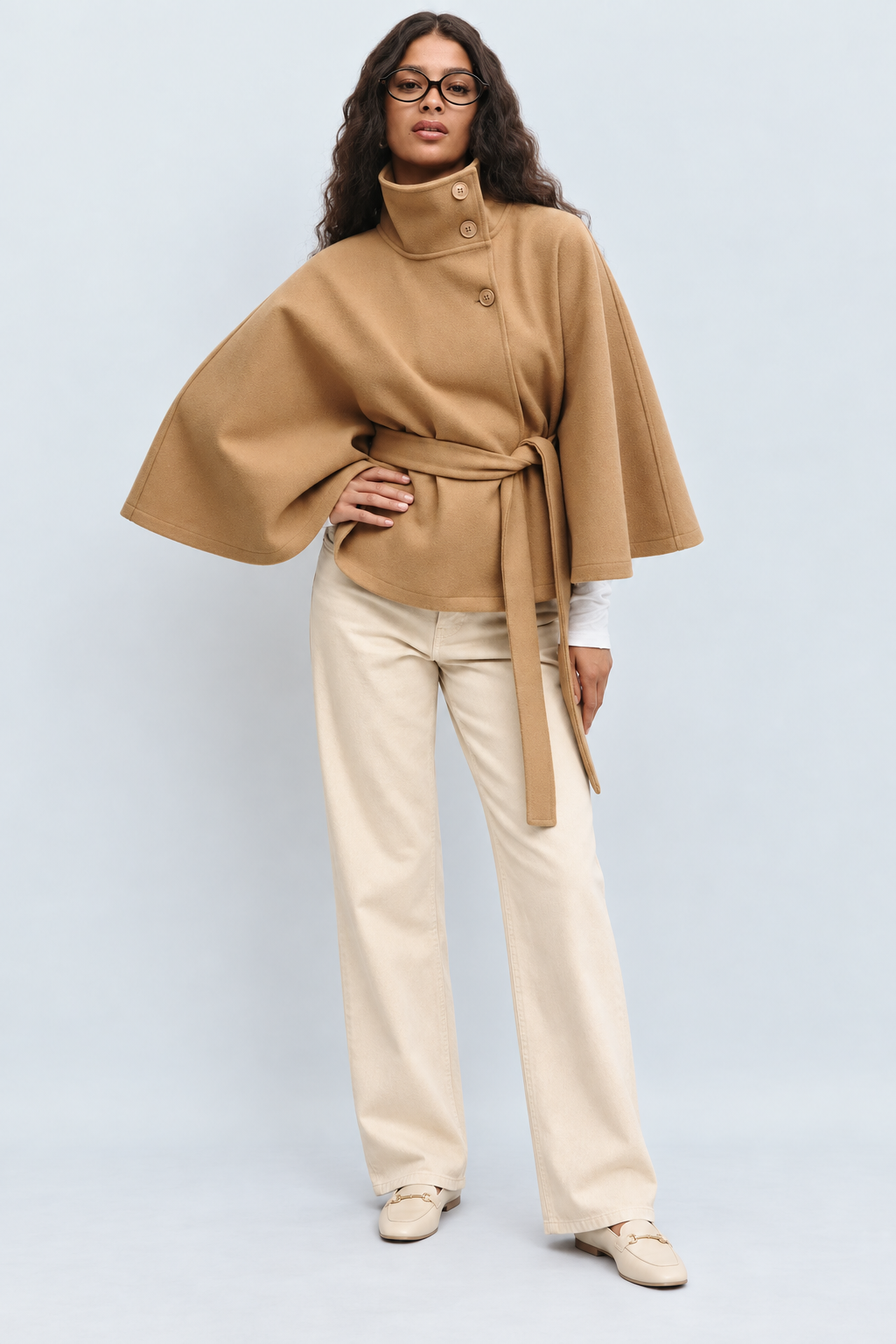 Khaki long coat B