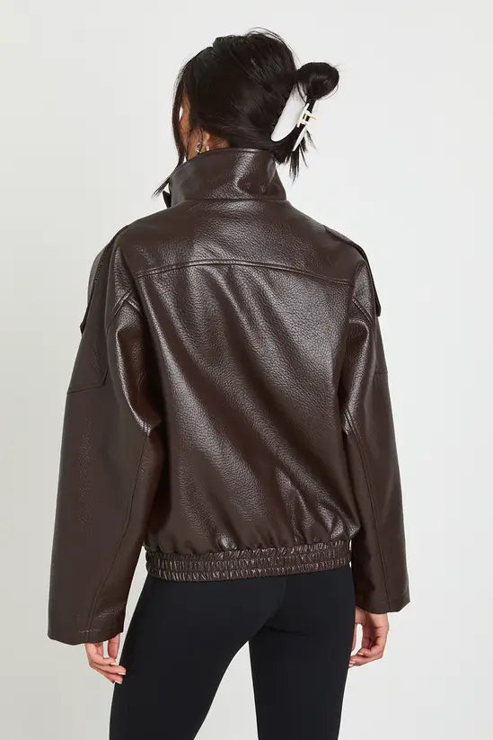 Brown leather C