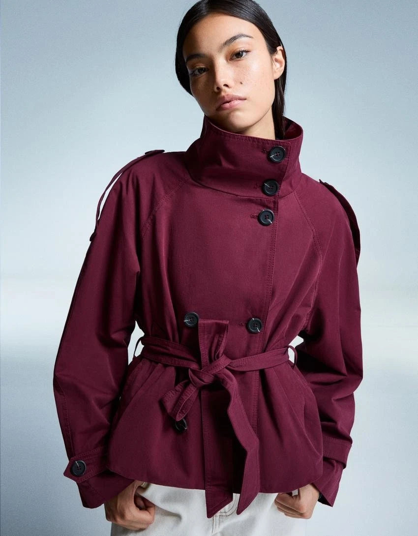 Burgundy coat A